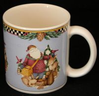 Sakura Debbie Mumm WOODLAND SANTA Wildlife Coffee Mug